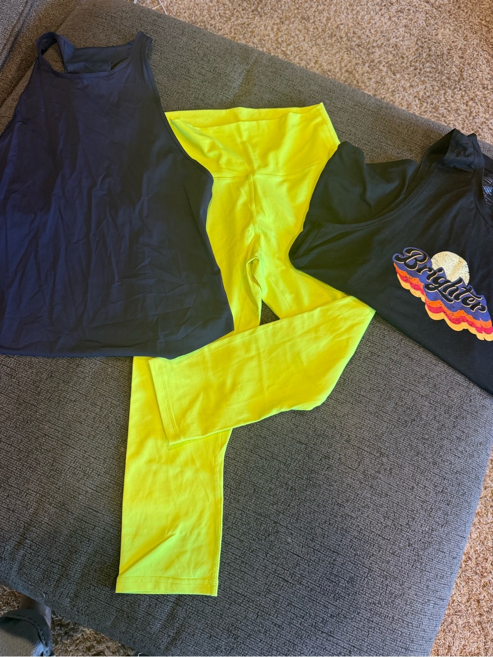 Neon Yellow High-Waist Active Leggings - Women's